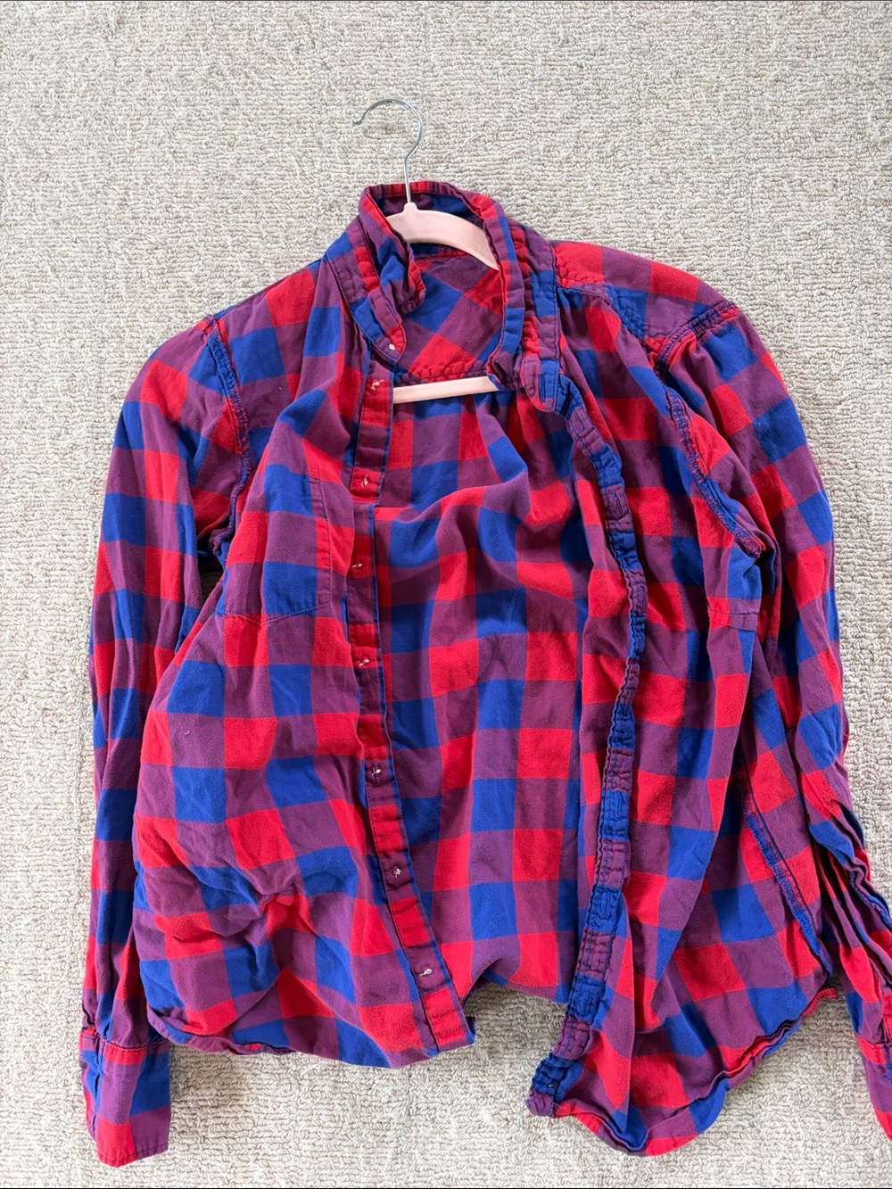 J. Crew Red and Blue Plaid Button-Down Shirt